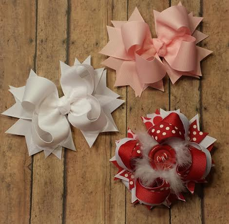 Giveaway: Three Handmade Girls Hair Bows from By Faith Alone Bows