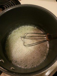 Boiling butter- foaming is ok! 