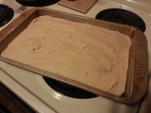 This icing forms a lovely crust almost immediately.