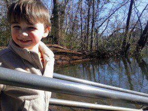 Will, posing patiently for Mom before throwing rocks in the Saluda River