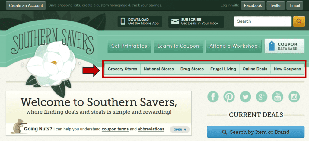 southern savers site