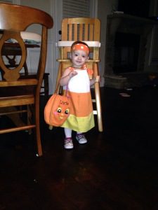 Lucie was a Candy Corn last year.  If we had planned in advance better, Jonathan and I could have been different types of candy too.