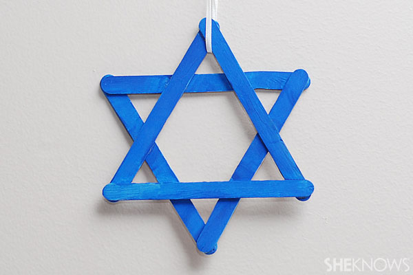 Simple Star of David make gorgeous Hanukkah decorations. 
