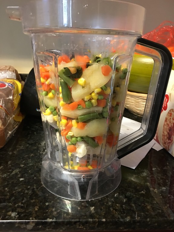 You don't have to have fancy equipment to make babyfood. Steamed veggies and a blender will do. 