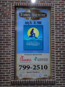 Town Theatre sign for The Little Mermaid